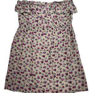 Rue 21 Strapless Floral Mini Dress (L)